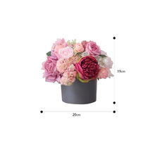Load image into Gallery viewer, Vicky Yao Faux Floral - Exclusive Design Real Touch Pink Artificial Flowers Arrangement
