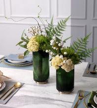 画像をギャラリービューアに読み込む, VICKY YAO Faux Floral - Exclusive Design Luxury Artificial Floral Arrangement With Green Vase