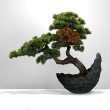 画像をギャラリービューアに読み込む, VICKY YAO Faux Bonsai - Exclusive Luxury Artificial Bonsai Tree in Realistic Moon Pot Faux Bonsai Art