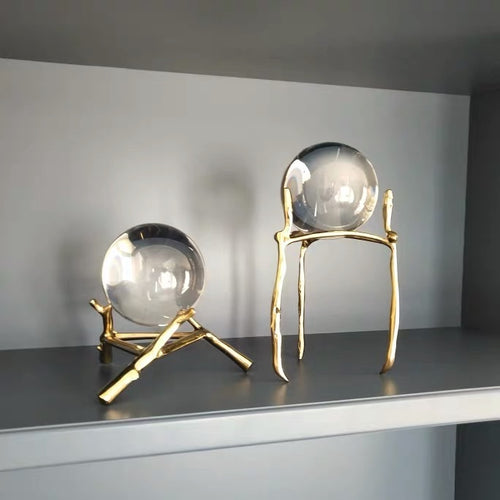 VICKY YAO Table Decor - A pair of luxury crystal ball decorations