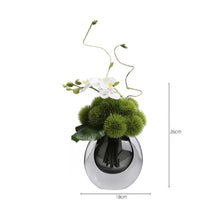 將圖片載入圖庫檢視器 VICKY YAO Faux Floral - Exclusive Design Fresh Green Faux Plant Arrangement