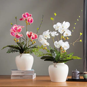Vicky Yao Faux Floral - Exclusive Design Handmade Chinese Style Real Touch Artificial Orchid Arrangement
