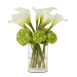 VICKY YAO Faux Floral - Exclusive Design Handmade Faux Floral art of Green Calla Lily