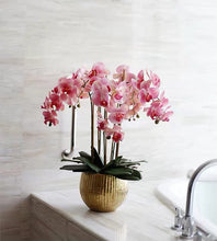 Load image into Gallery viewer, VICKY YAO Faux Floral - Exclusive Design Faux Phalaenopsis Orchid Flowers Arrangement