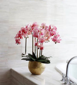 VICKY YAO Faux Floral - Exclusive Design Faux Phalaenopsis Orchid Flowers Arrangement