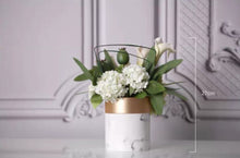 画像をギャラリービューアに読み込む, VICKY YAO Faux Floral - Exclusive Design White Marbling Artificial Floral Arrangement