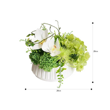 Load image into Gallery viewer, VICKY YAO Faux Floral - Exclusive Design Fresh Green Real Touch Artificial Flowers Arrangement
