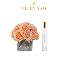 Laden Sie das Bild in den Galerie-Viewer, VICKY YAO FRAGRANCE - Best Selling Real Touch Orange Alice Rose Floral Art &amp; Luxury Fragrance 50ml