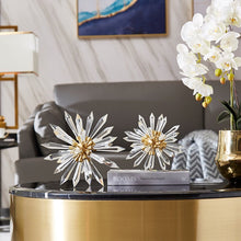 画像をギャラリービューアに読み込む, VICKY YAO Table Decor - Exclusive Design Brass Set of Crystal Glass Flowers