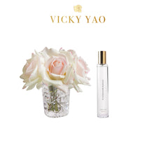 Laden Sie das Bild in den Galerie-Viewer, VICKY YAO FRAGRANCE - Love &amp; Dream Series Real Touch Champagne Floral Art &amp; Luxury Fragrance Gift Box