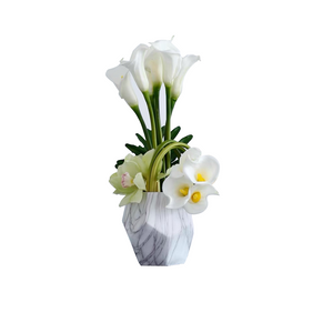 Vicky Yao Faux Floral - Exclusive Design Artificial Calla Lily Floral Arrangement With Vase