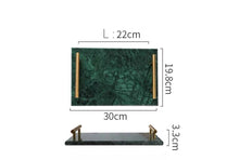 Load image into Gallery viewer, VICKY YAO Table Decor - Exclusive Design Luxury Marble Golden Handle Trays