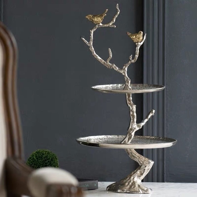 VICKY YAO Table Decor - Luxury Bird 2 Tier Cake Stand