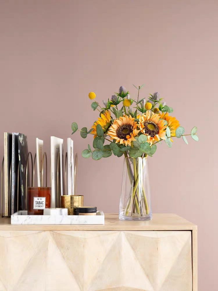 VICKY YAO Faux Floral - Exclusive Design Handmade Faux Sunflower Arrangement