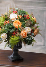 Load image into Gallery viewer, VICKY YAO Faux Floral - Exclusive Design Royal Artificial Orange Flowers Arrangement In Urn