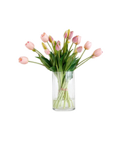 將圖片載入圖庫檢視器 VICKY YAO Faux Floral - Spring Real Touch Elegant Faux Tulips Floral Arrangement