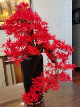 Laden Sie das Bild in den Galerie-Viewer, VICKY YAO Faux Plant - Exclusive Design Red Artificial Bonsai Maple Leaf Gift For Him