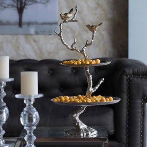 VICKY YAO Table Decor - Luxury Bird 2 Tier Cake Stand